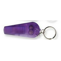 Key Ring, Whistle, & Light - Batteries included - Translucent Purple